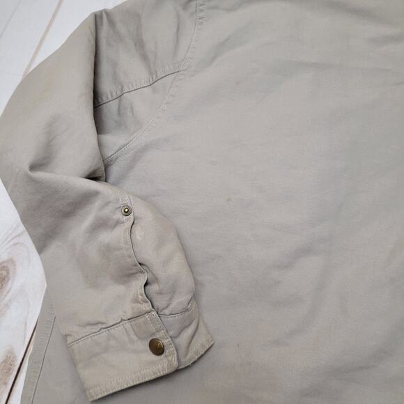 Vintage Gap Factory plaid lined chore coat bomber jacket tan khaki - Picture 10 of 10